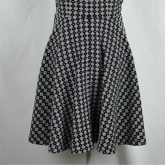 Anthropologie Maeve Black White Woven DollCore Swiftie Casual Dress Size 4 - Picture 7 of 13
